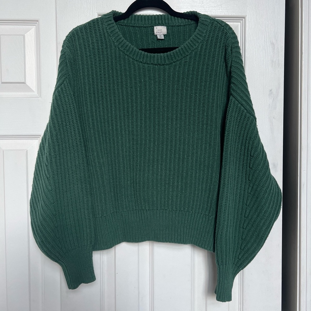 a new day Forest Green Crew Neck Sweater